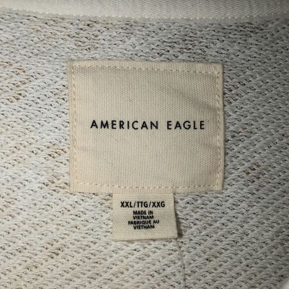 AE XXL Bandana Patchwork White Natural Yellow Print Crewneck Sweatshirt - Picture 8 of 16